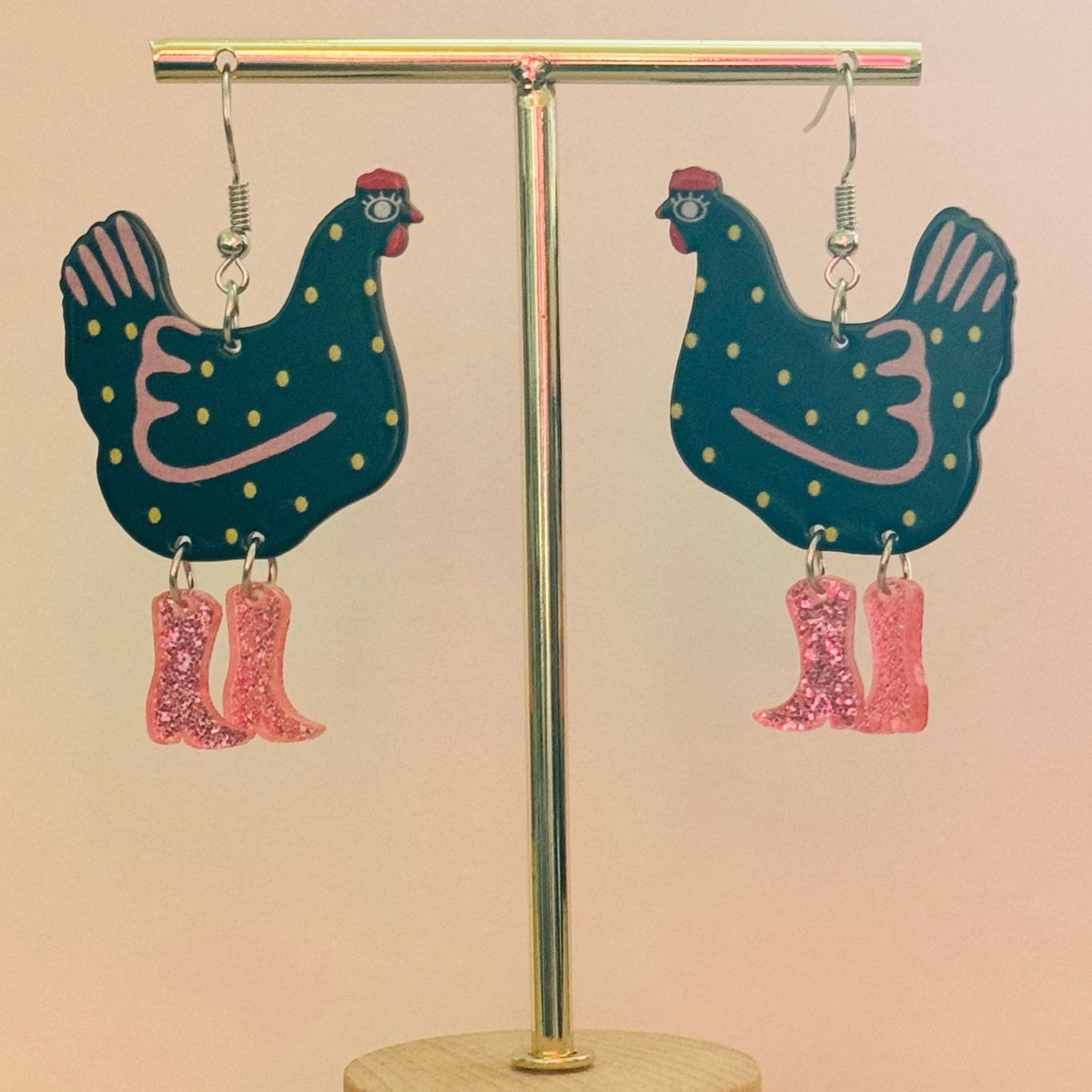 These Boots Were Made For Squawking Earrings