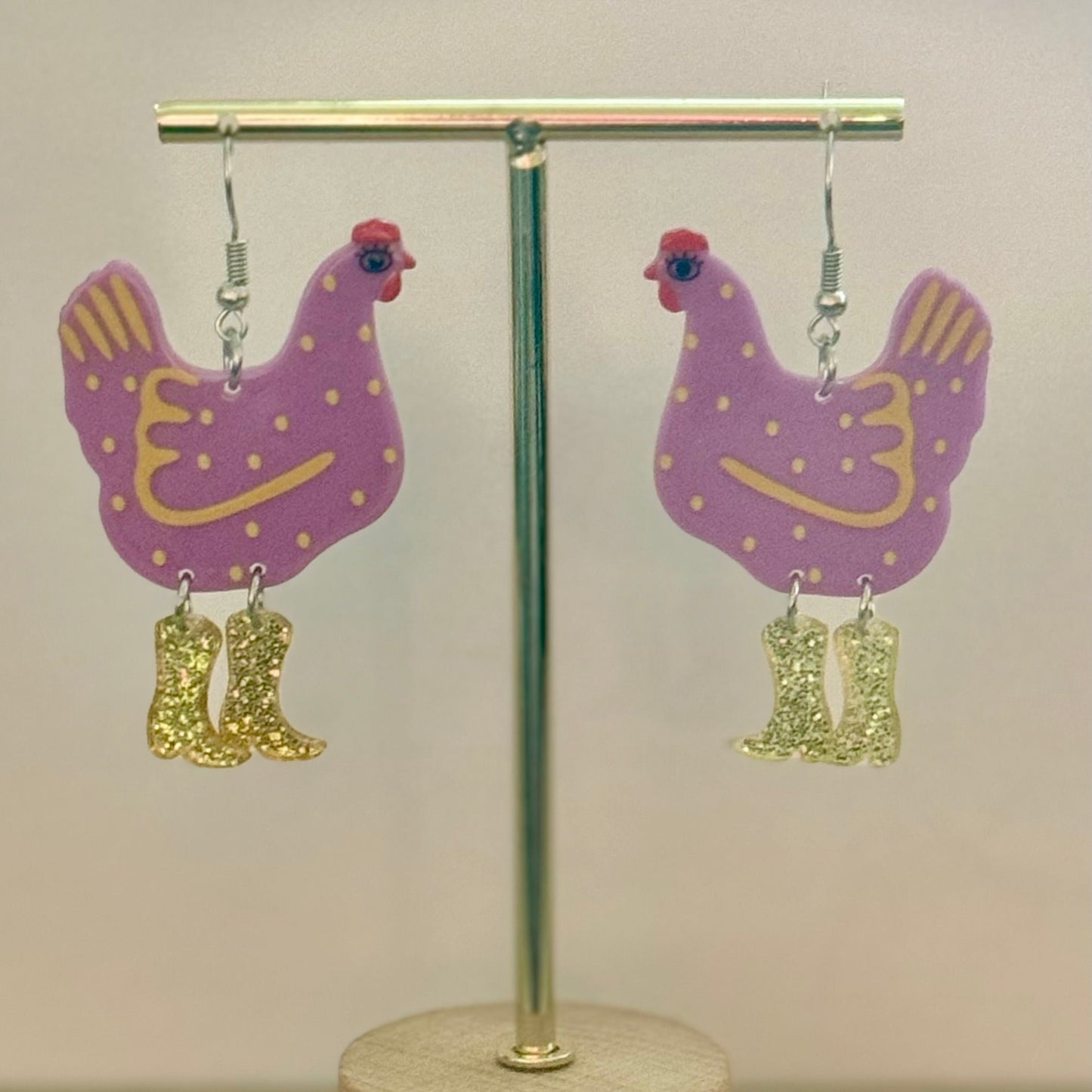 These Boots Were Made For Squawking Earrings