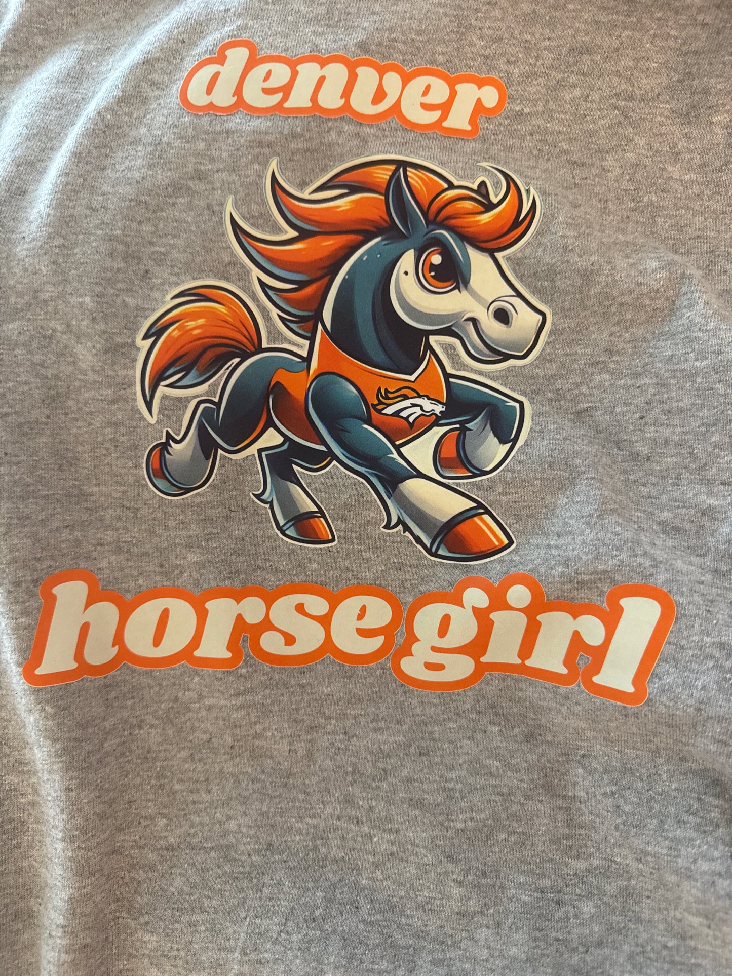 Denver Mile High Horse Girl T-Shirt (Bronco)