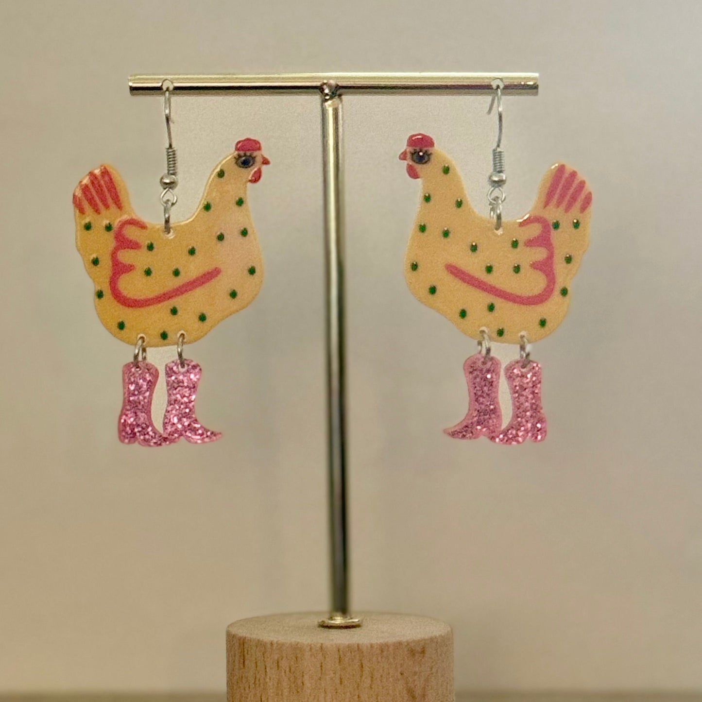 These Boots Were Made For Squawking Earrings