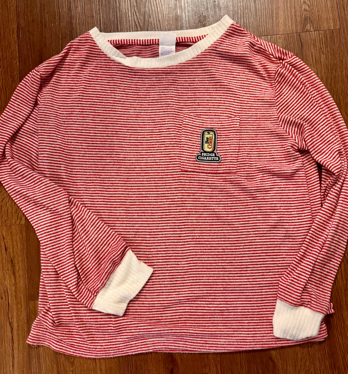 Fridge Cig Red & White Stripes Pocket Sweater