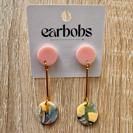 Geometric Dangle Stud EarBobs