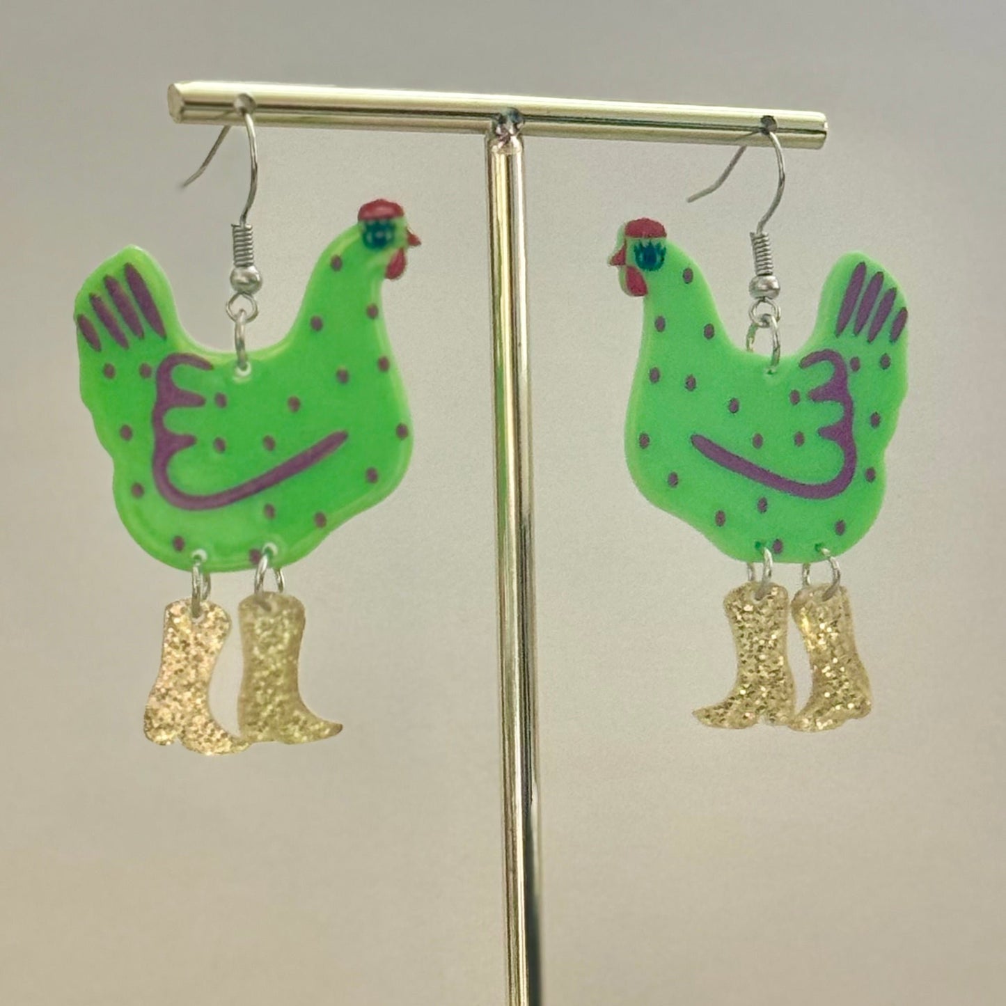 These Boots Were Made For Squawking Earrings