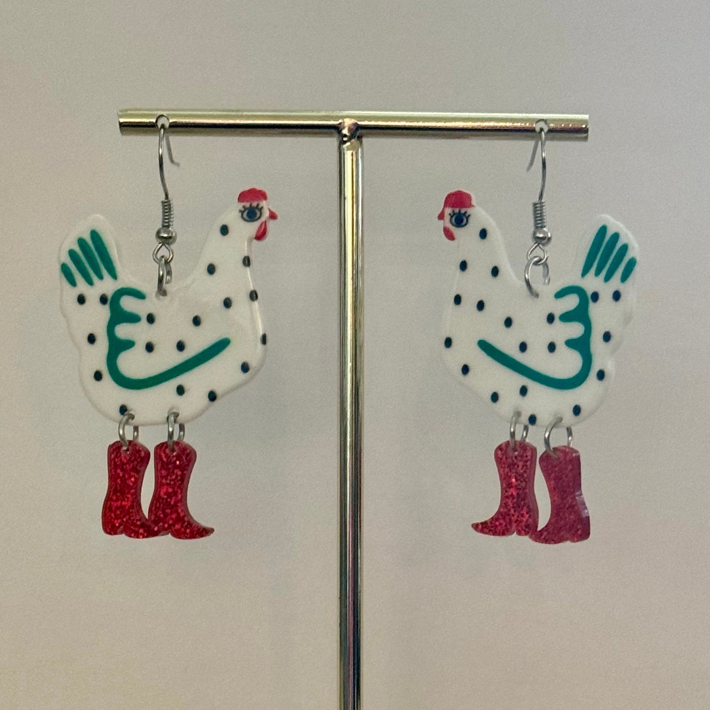 These Boots Were Made For Squawking Earrings