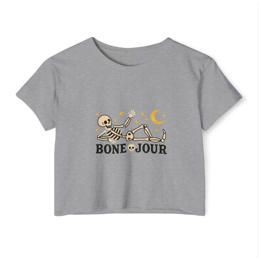 Bone-Jour Crop Top
