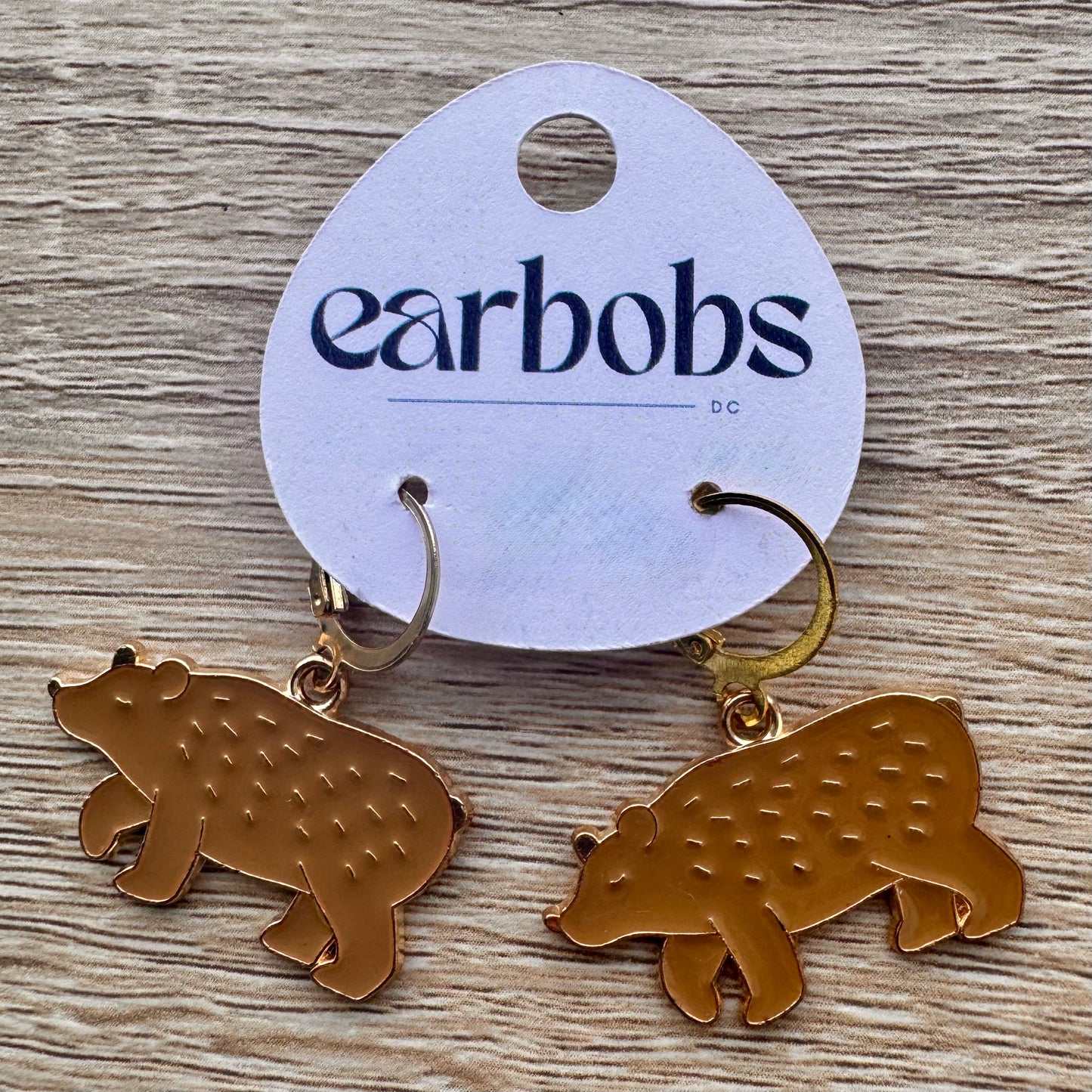 Chonky Brown Bear EarBobs