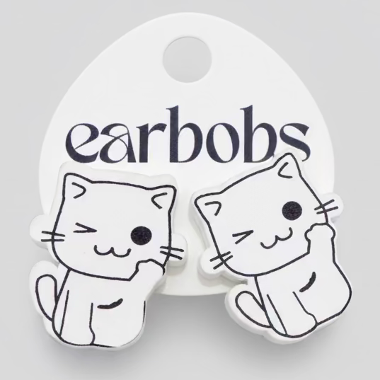 Winky Kitty EarBobs