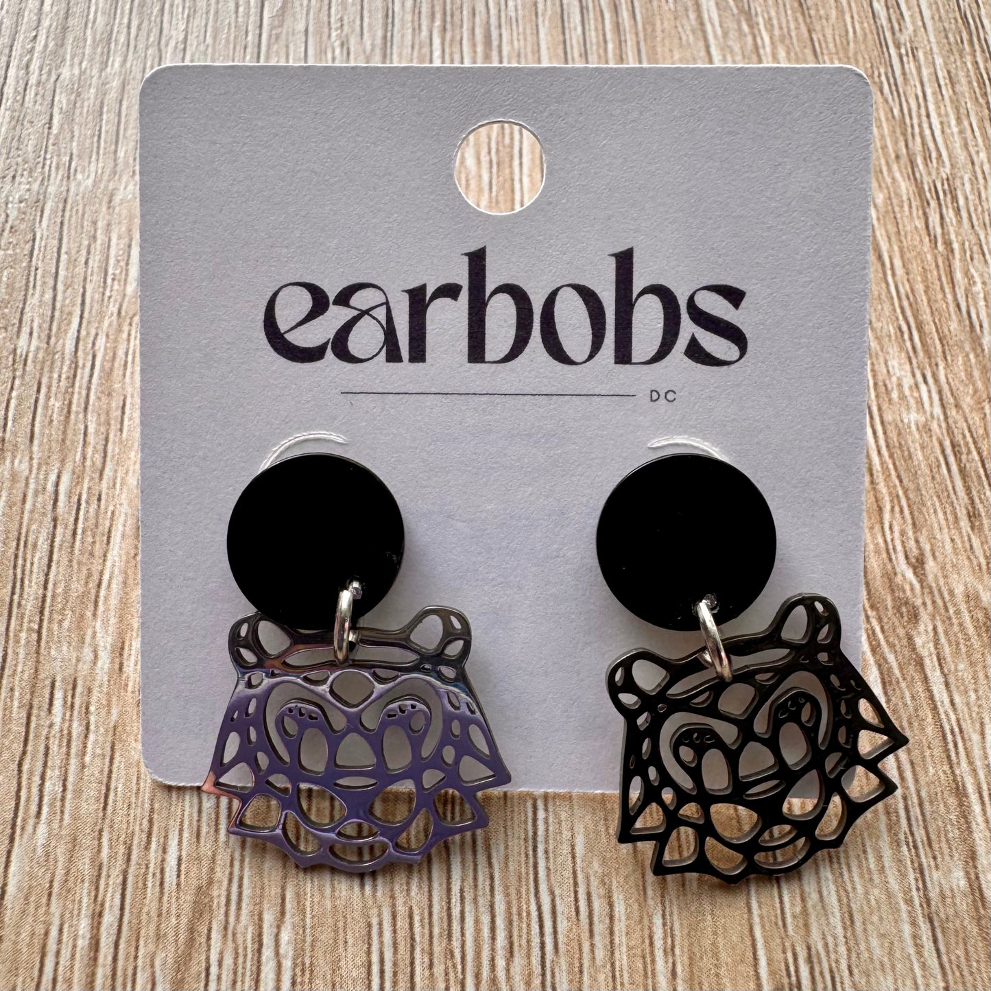 Geo Kitty Stud EarBobs