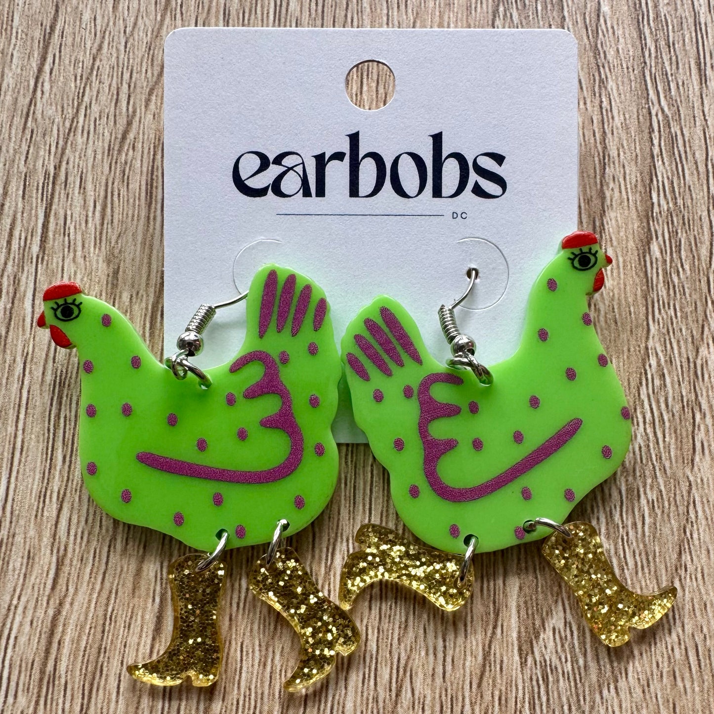 These Boots Were Made For Squawking Earrings
