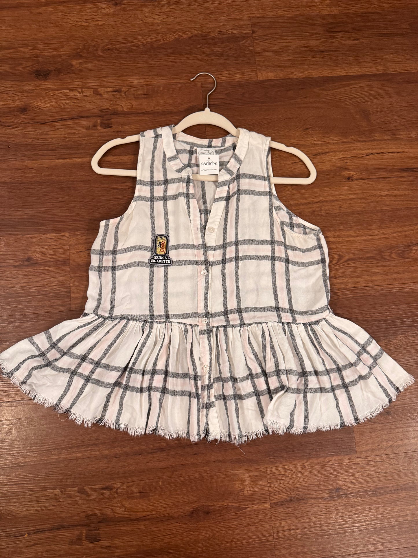 Fridge Cigarette” Plaid Peplum Top