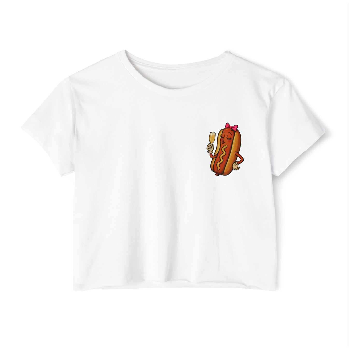 Hot Dog She’s Fancy Crop Top