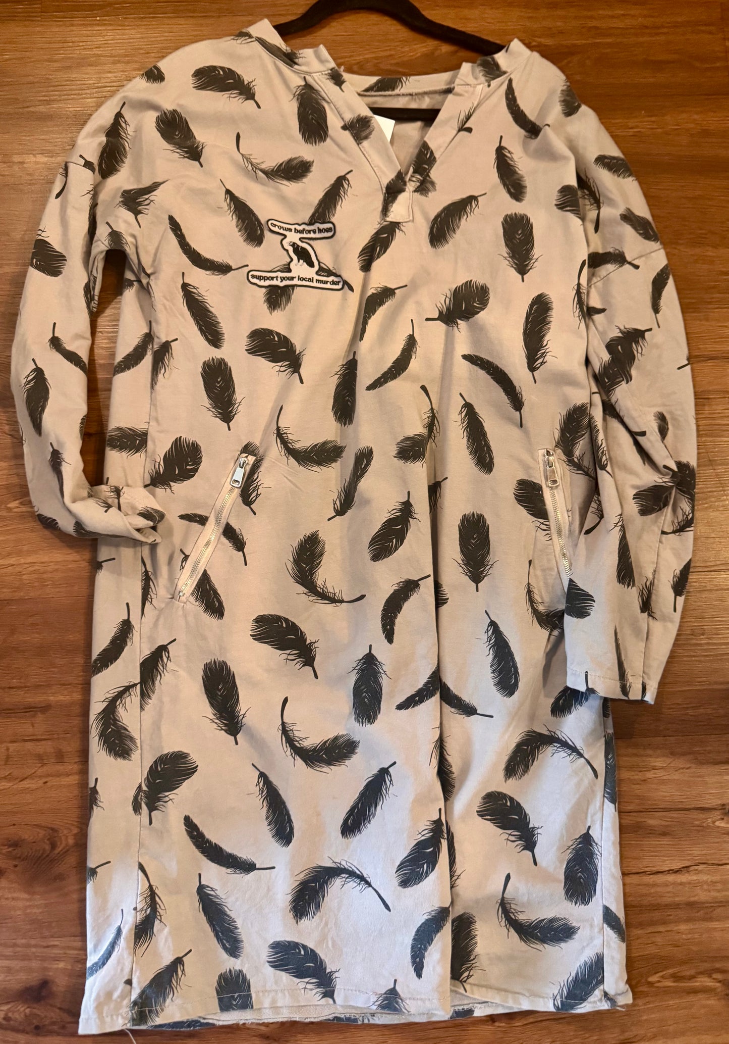 Support Your Local Murder - Feather Sweatshirt Dress