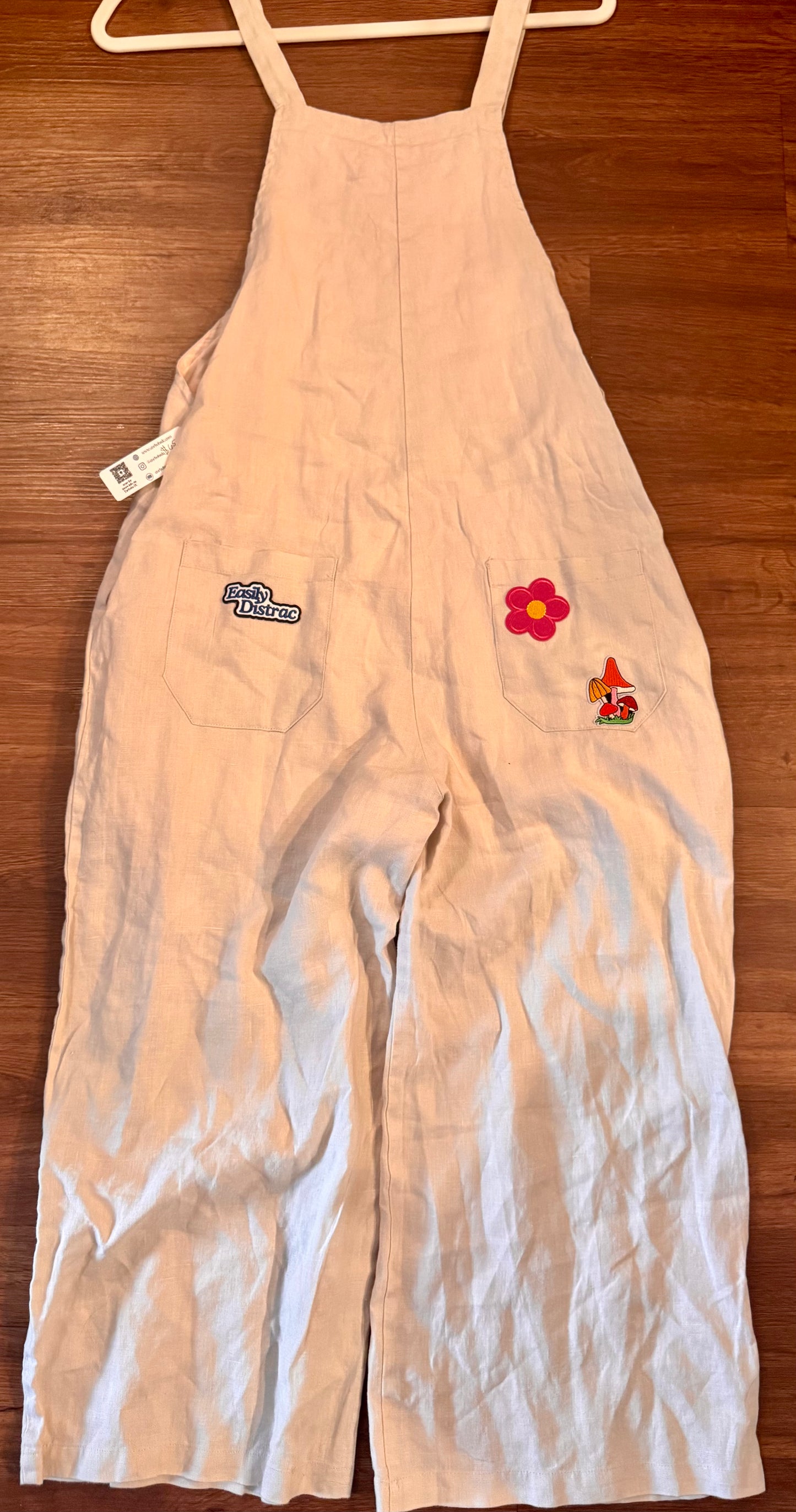 I Love Dumb Blondes - Easily Distrac Linen Overalls