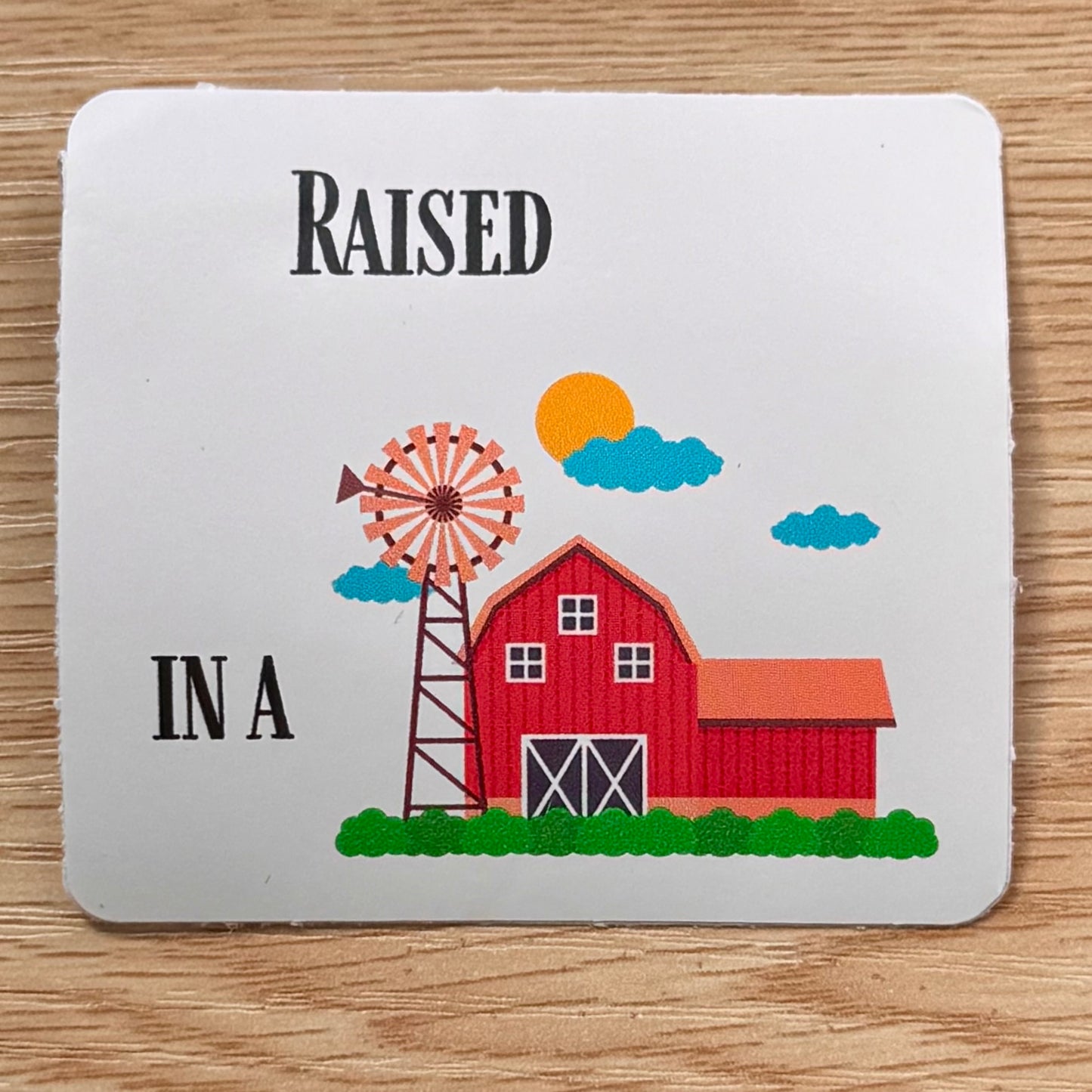 Raised in a Barn Sticker