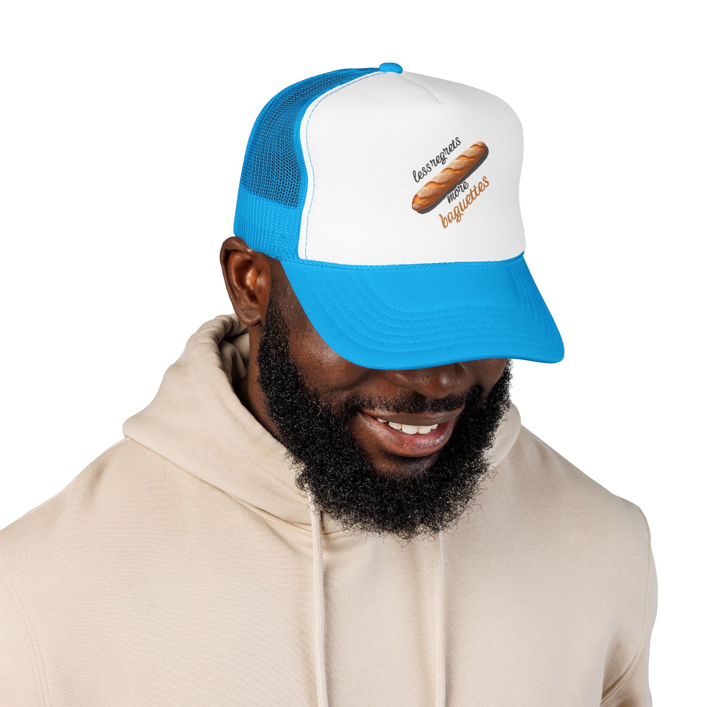 Less Regrets, More Baguettes Trucker Hat