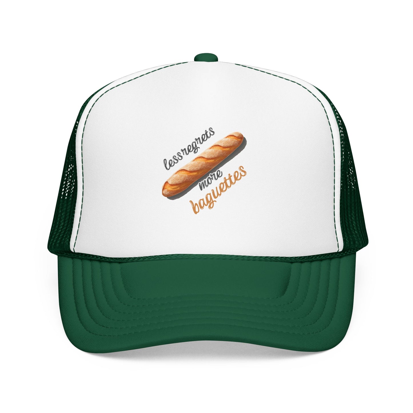 Less Regrets, More Baguettes Trucker Hat