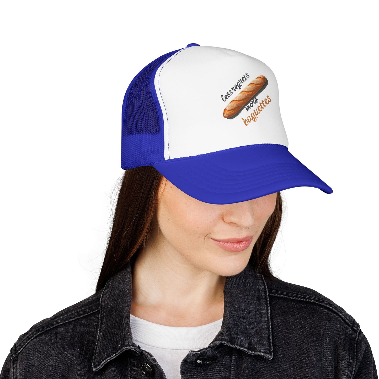 Less Regrets, More Baguettes Trucker Hat