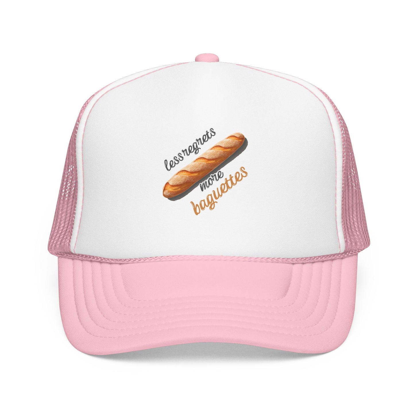 Less Regrets, More Baguettes Trucker Hat