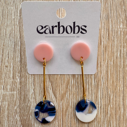 Geometric Dangle Stud EarBobs