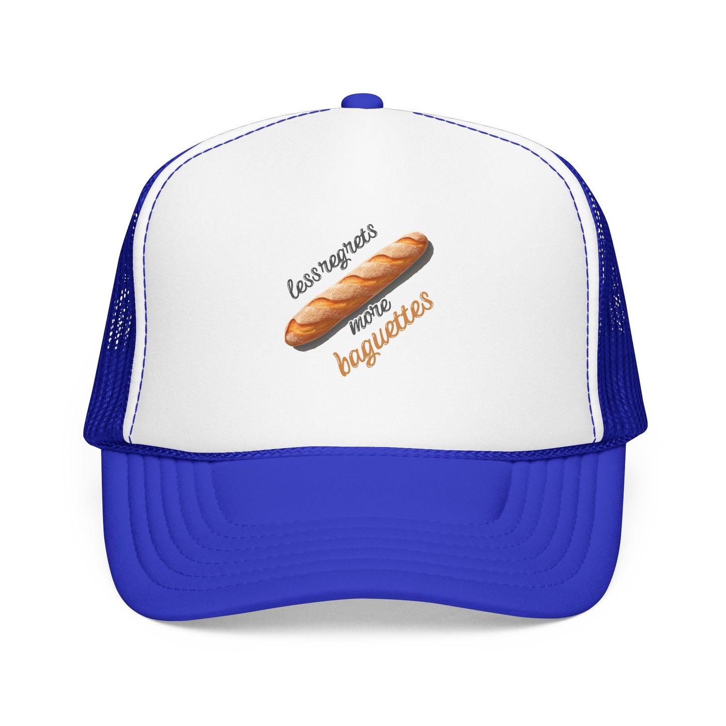 Less Regrets, More Baguettes Trucker Hat