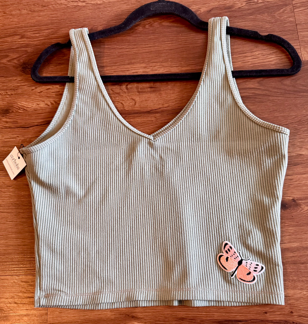 Just Peachy Ribbed Crop Tank