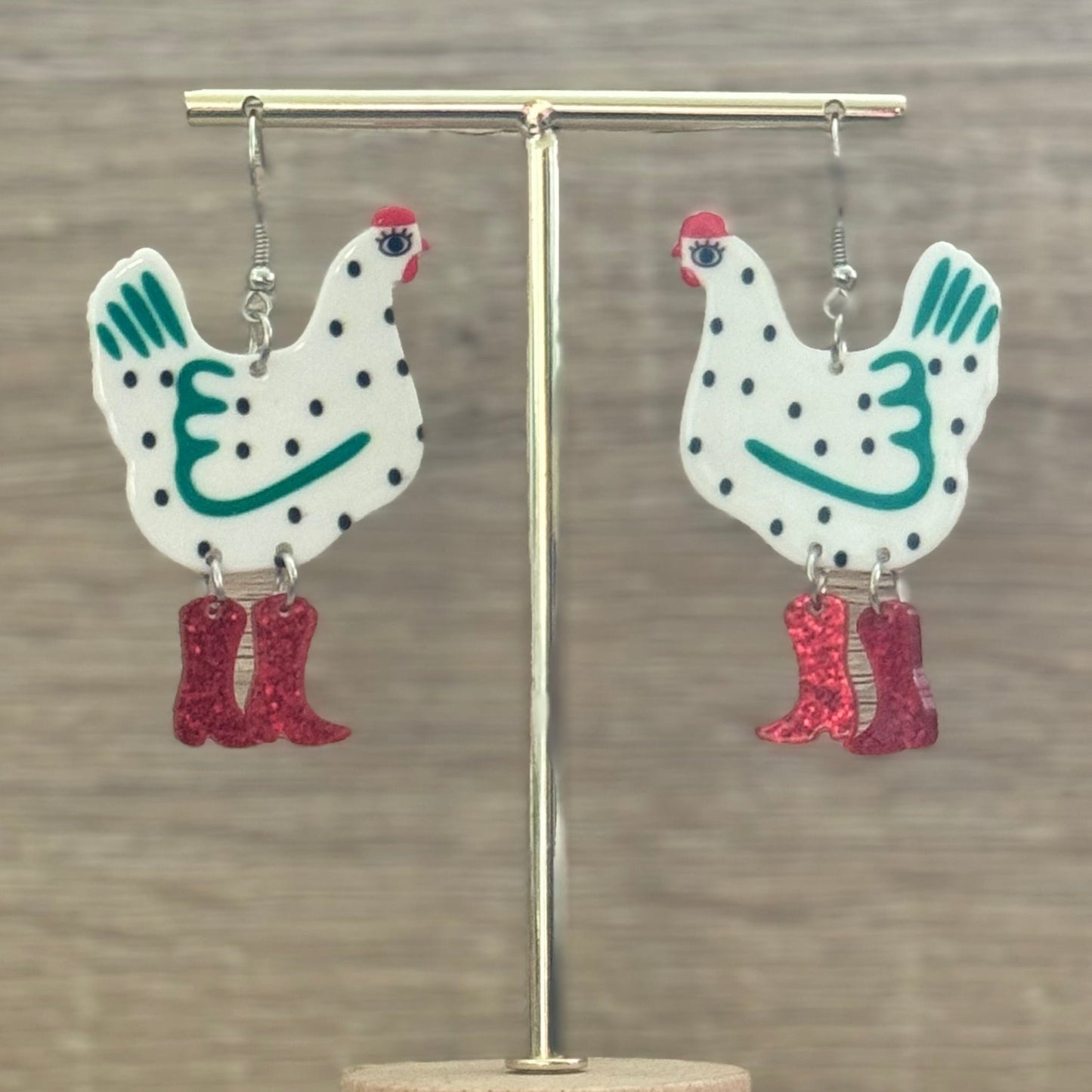 These Boots Were Made For Squawking Earrings