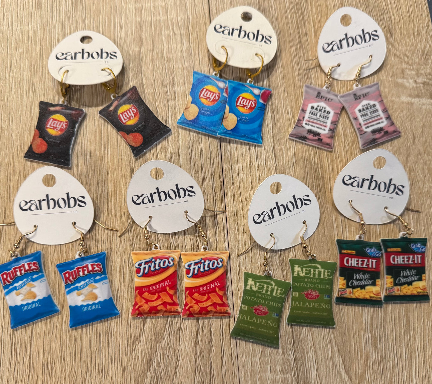 Crunch, Munch, and Fashion Earrings