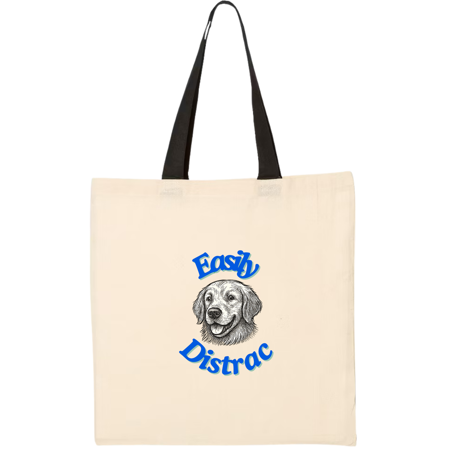 Easily Distrac: Golden Retriever Tote Bag