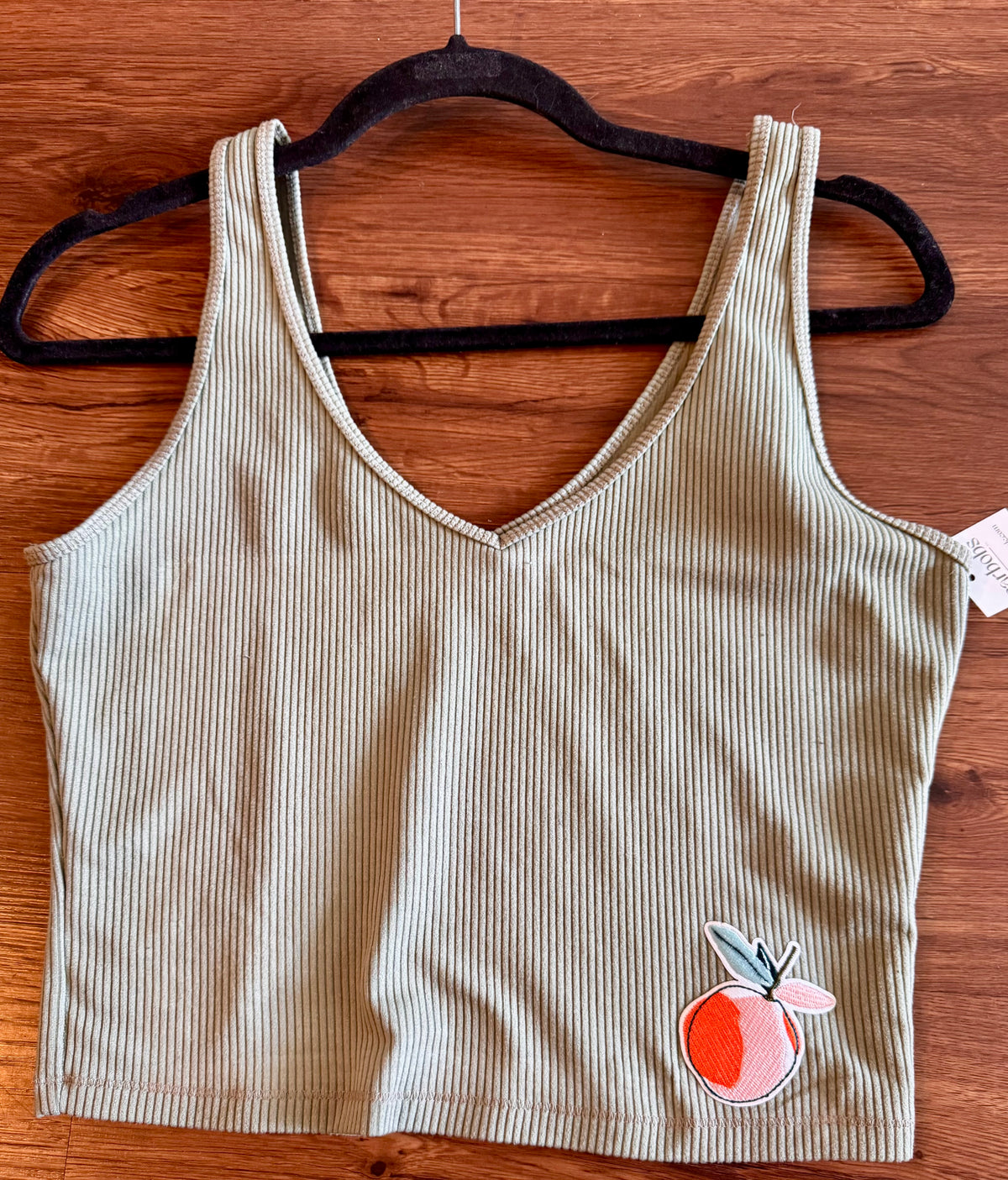 Just Peachy Ribbed Crop Tank