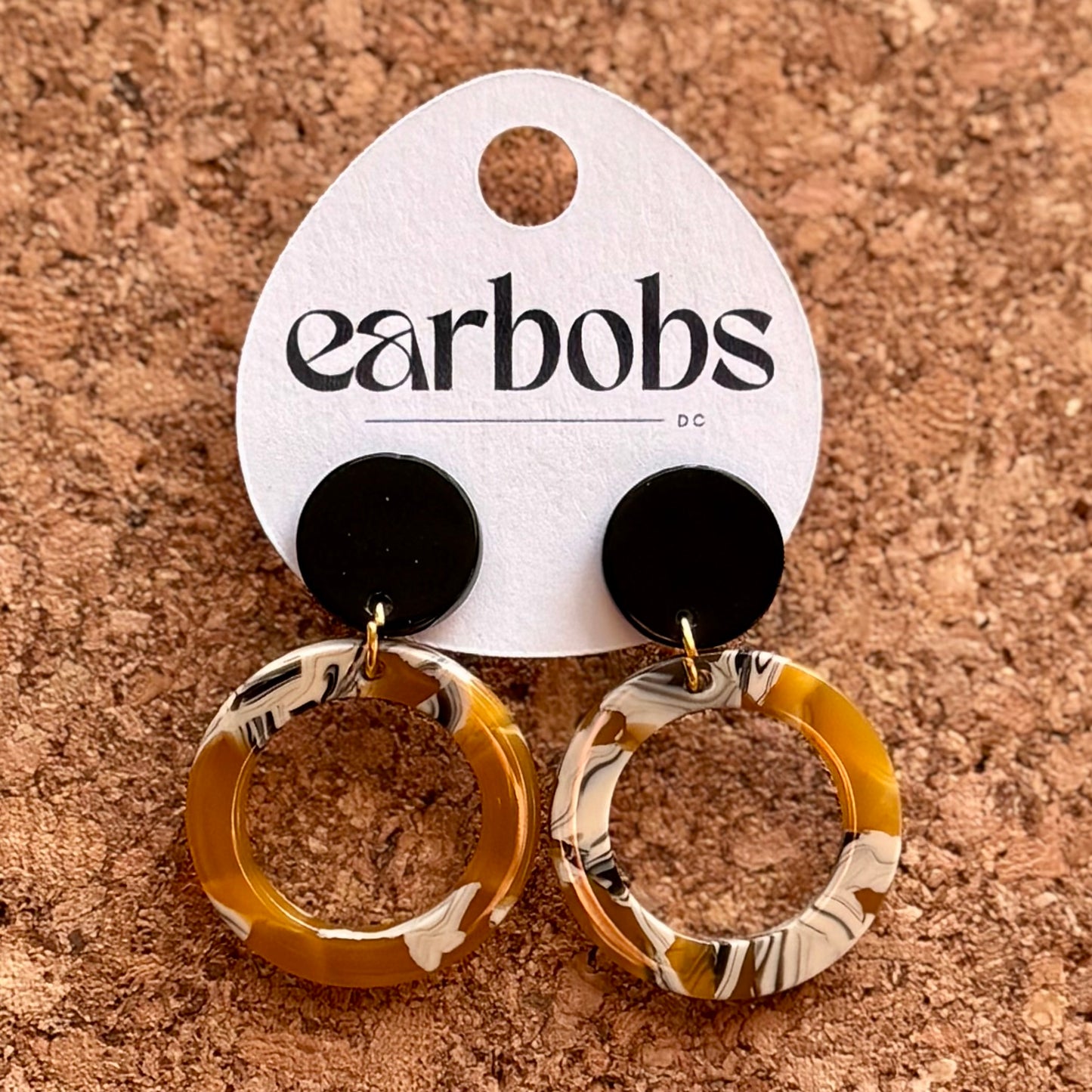 Golden Swirl Hoops