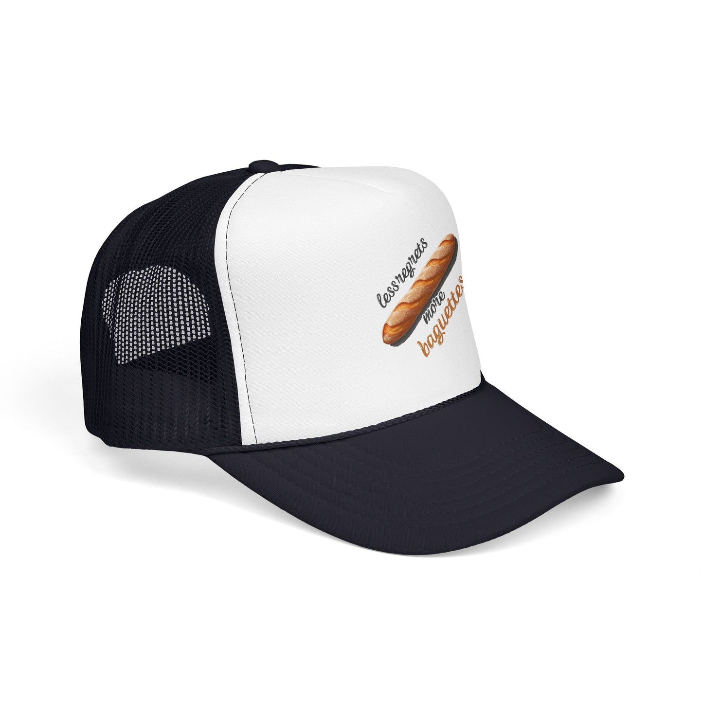 Less Regrets, More Baguettes Trucker Hat