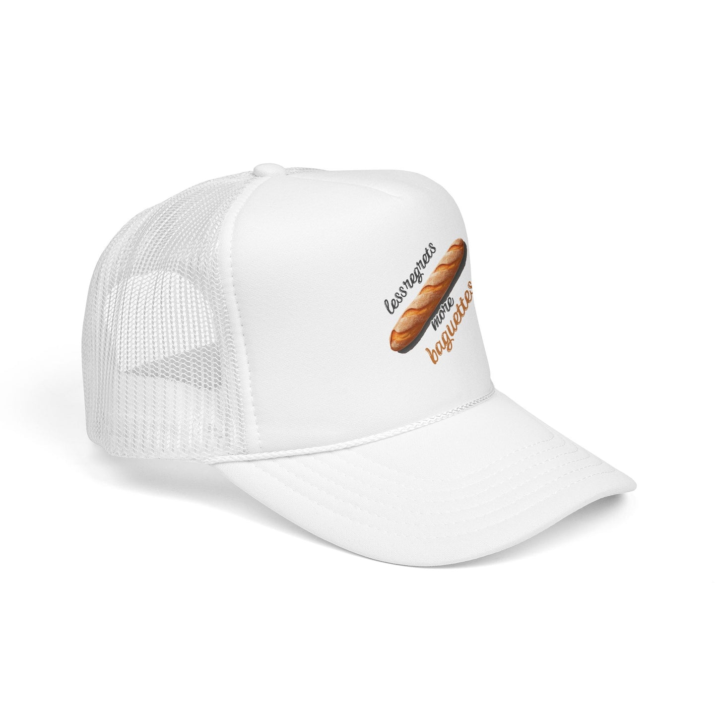 Less Regrets, More Baguettes Trucker Hat