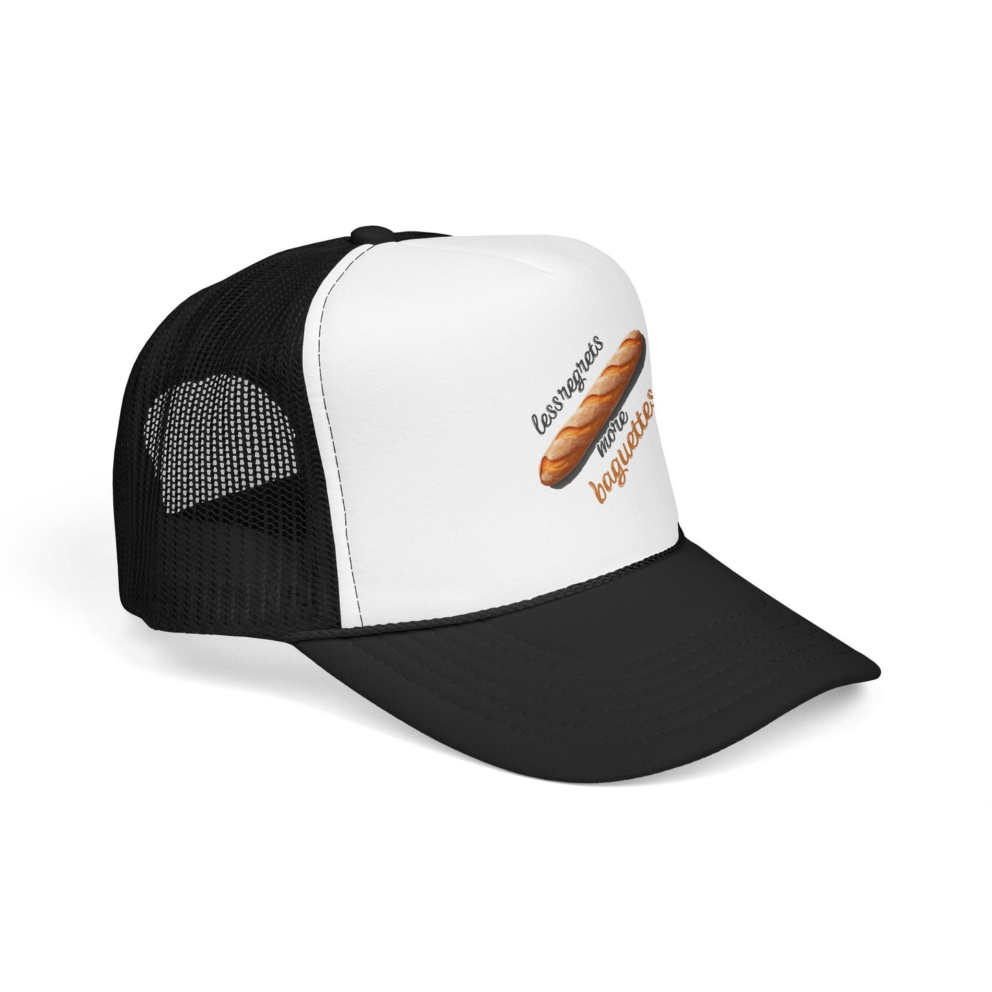 Less Regrets, More Baguettes Trucker Hat