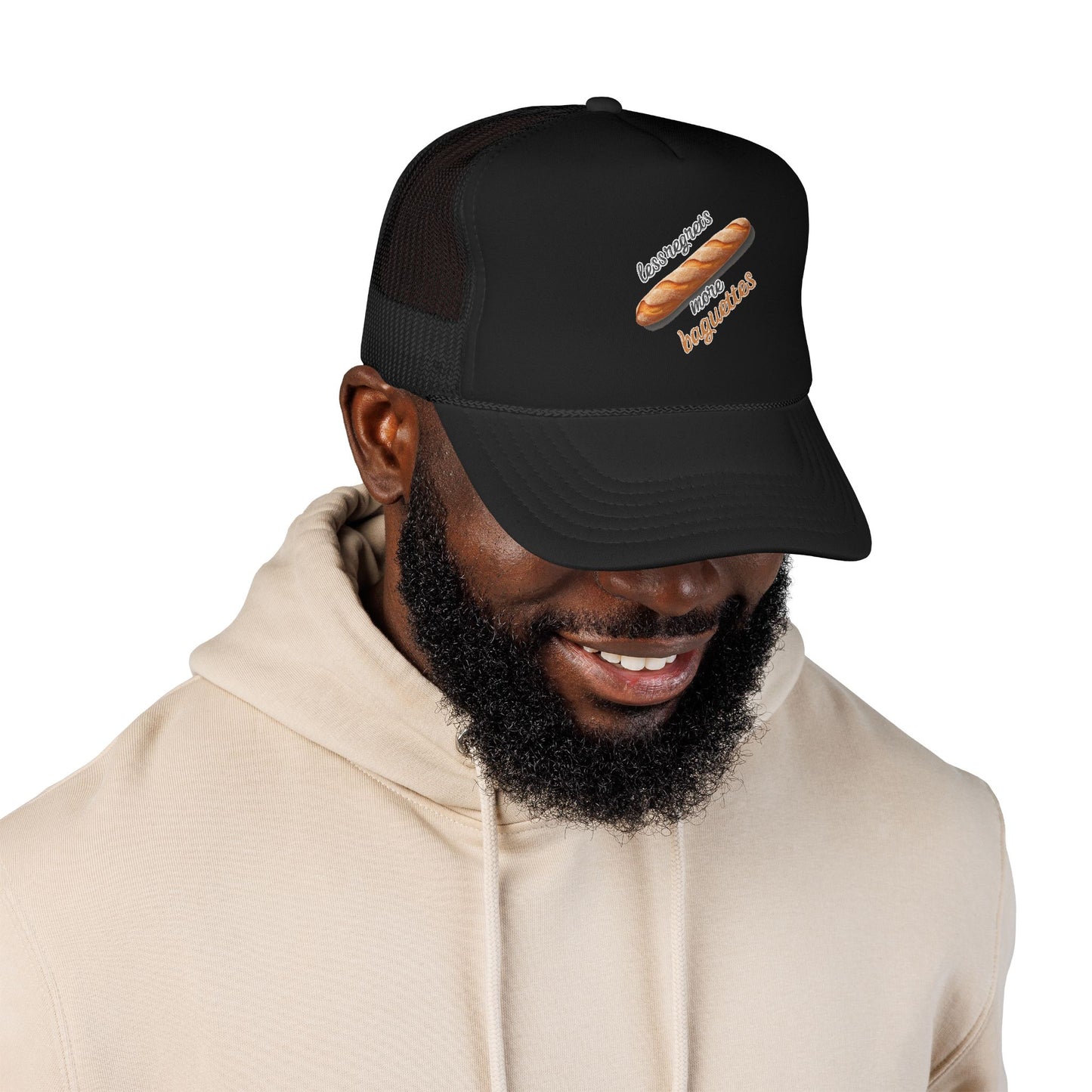 Less Regrets, More Baguettes Trucker Hat