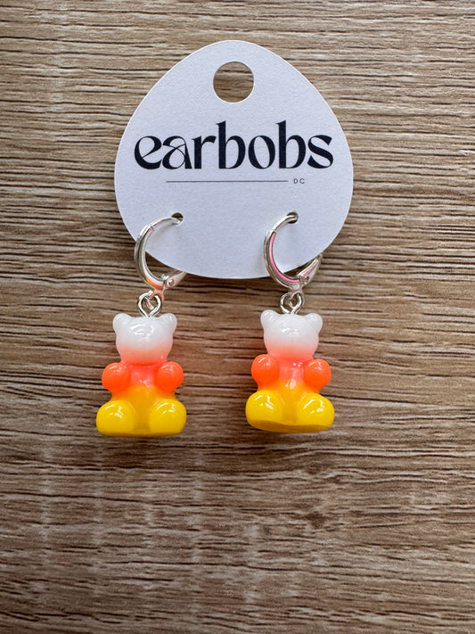 Candy Corn Gummy Bear EarBobs