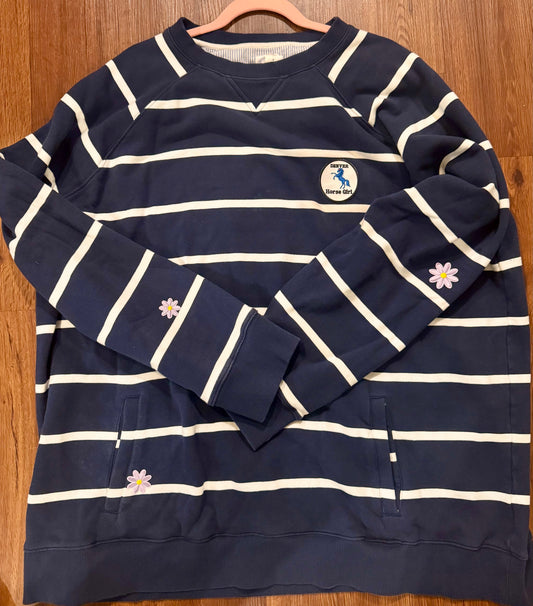 Horse Girl Era Striped Sweatshirt Dress
