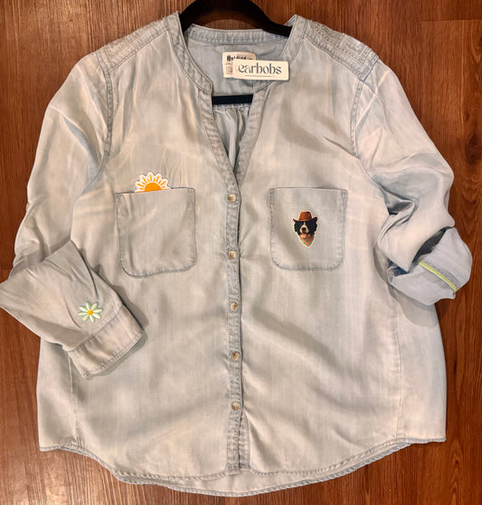 Howdy Pawdner Chambray Shirt