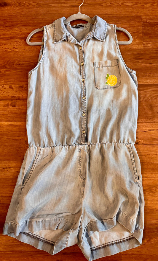 Denim Lemon Romper