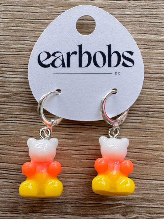 Candy Corn Gummy Bear EarBobs