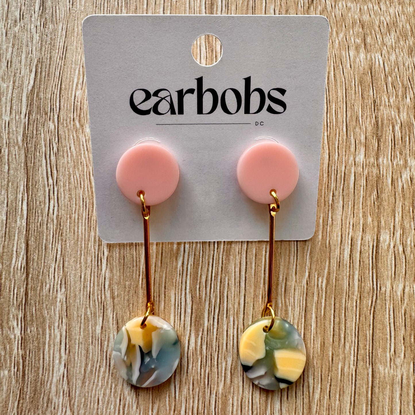 Geometric Dangle Stud EarBobs