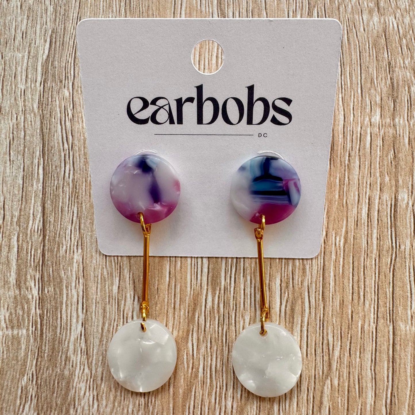 Geometric Dangle Stud EarBobs