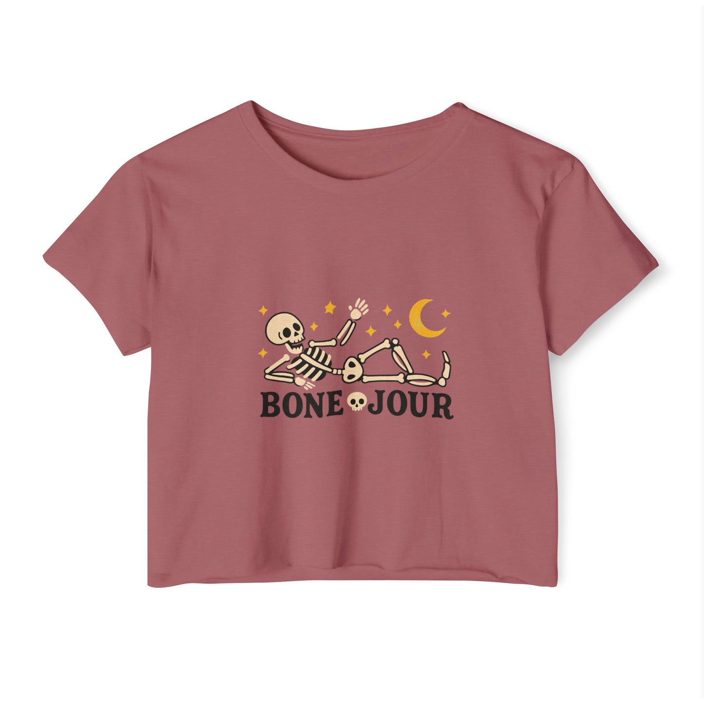 Bone-Jour Crop Top