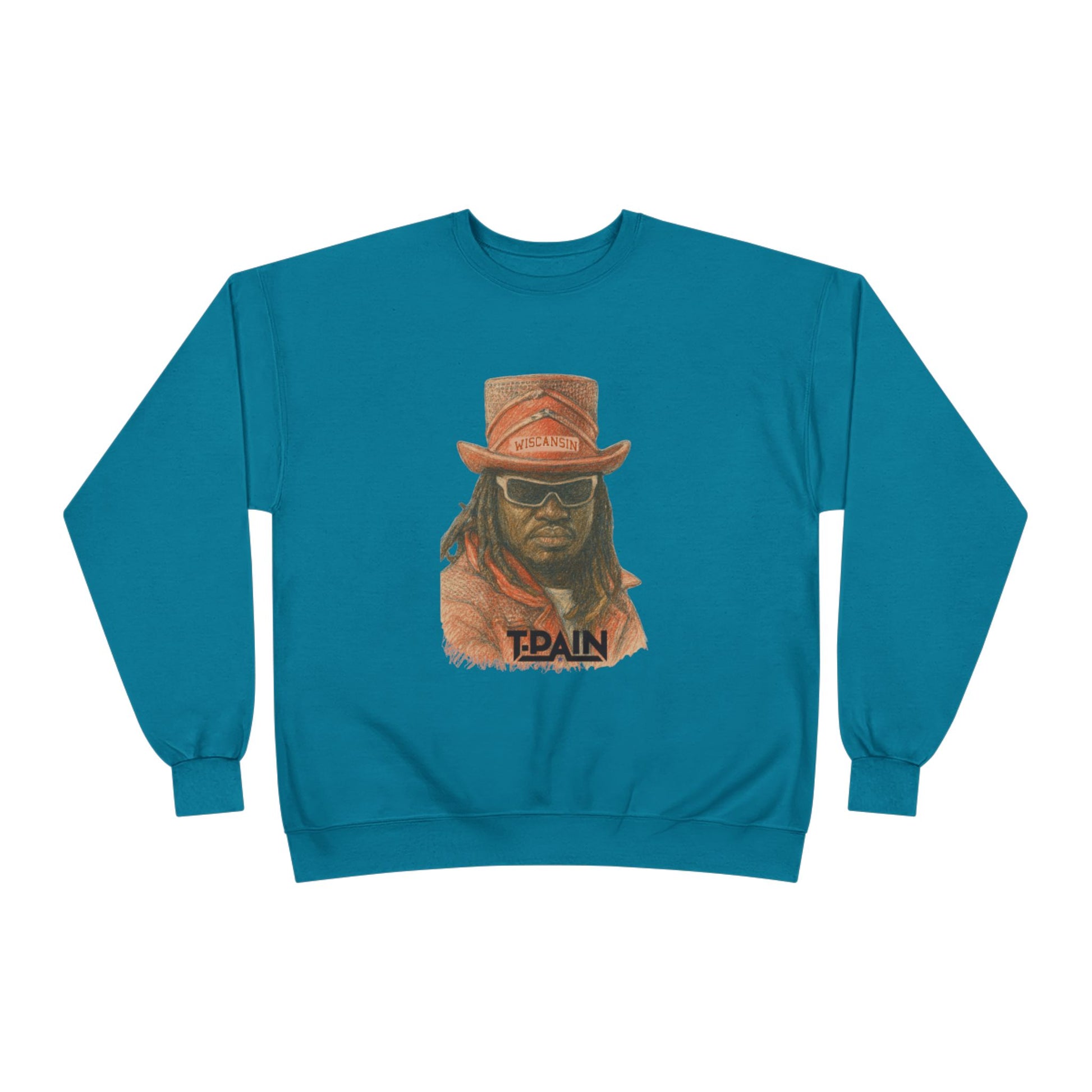 front teal shweatshirt
