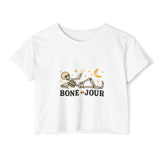Bone-Jour Crop Top