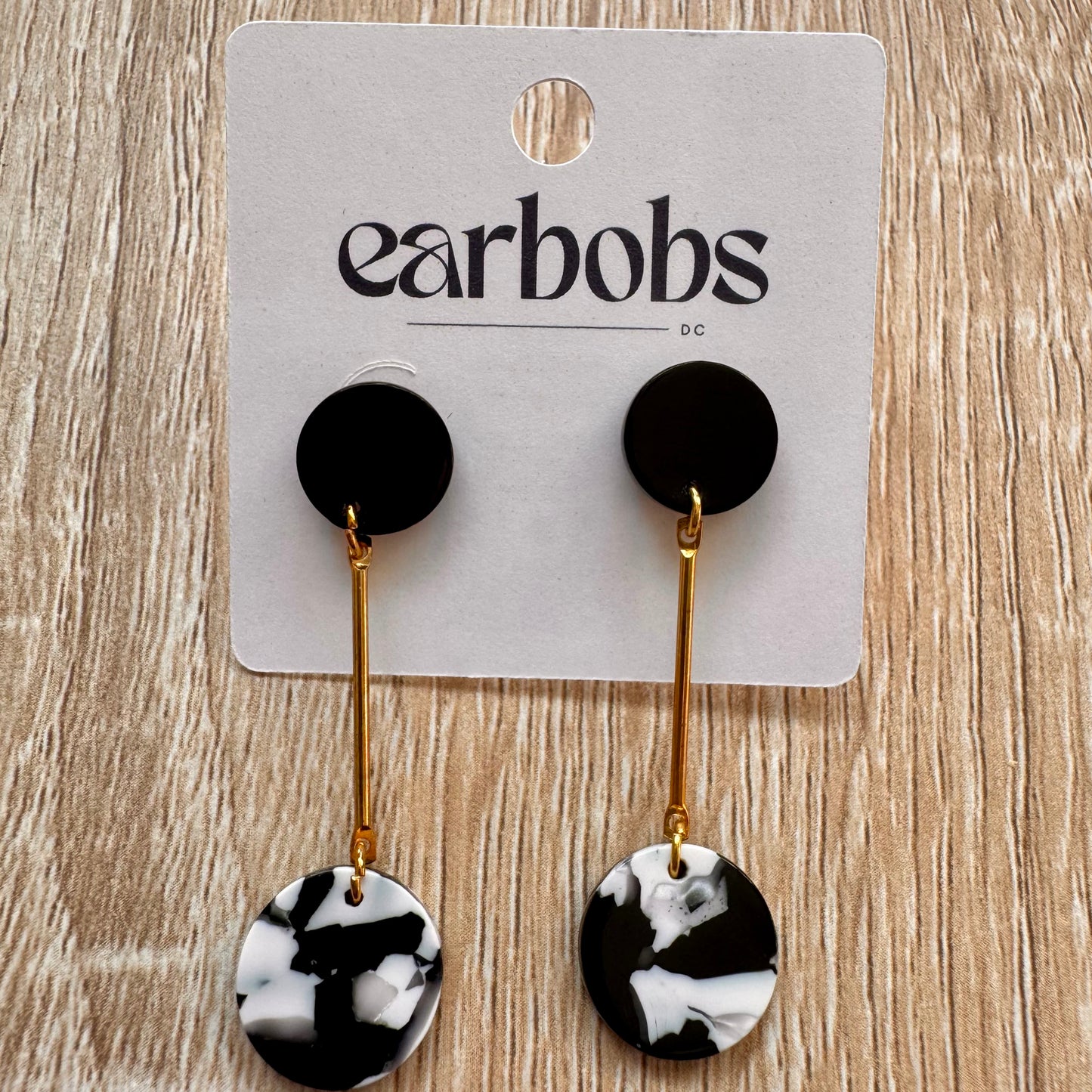 Geometric Dangle Stud EarBobs