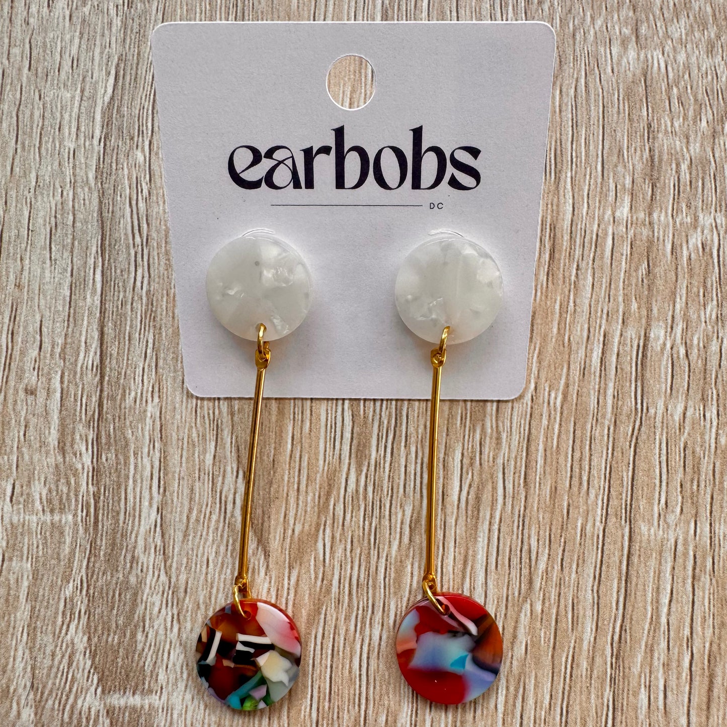 Geometric Dangle Stud EarBobs