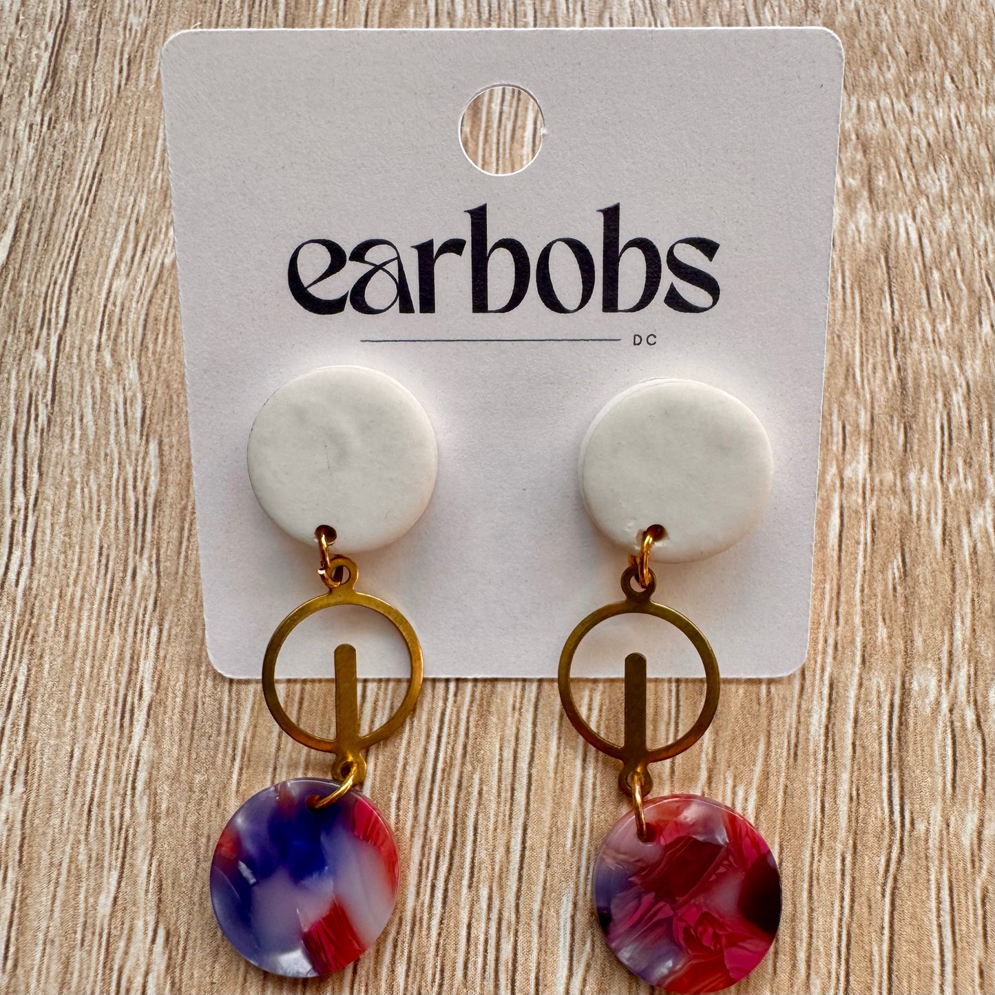 Geometric Dangle Stud EarBobs