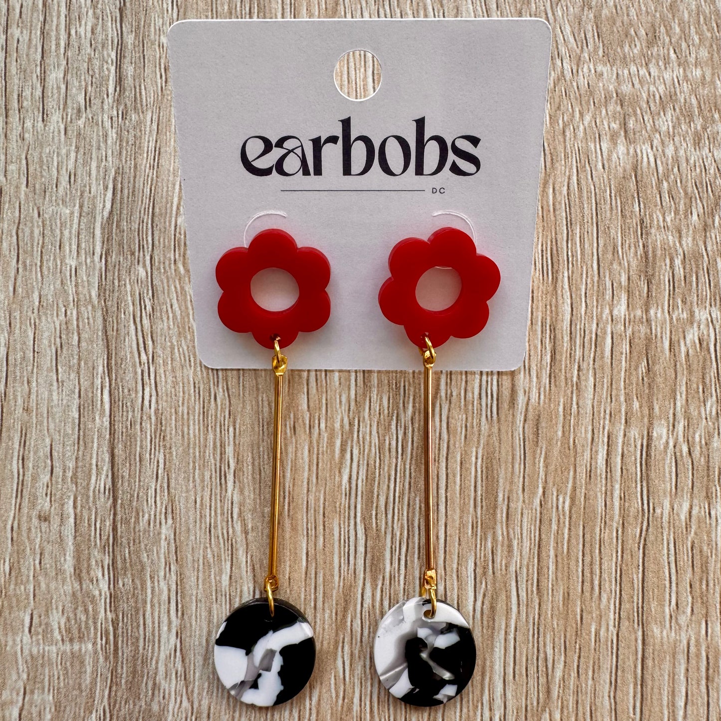 Geometric Dangle Stud EarBobs