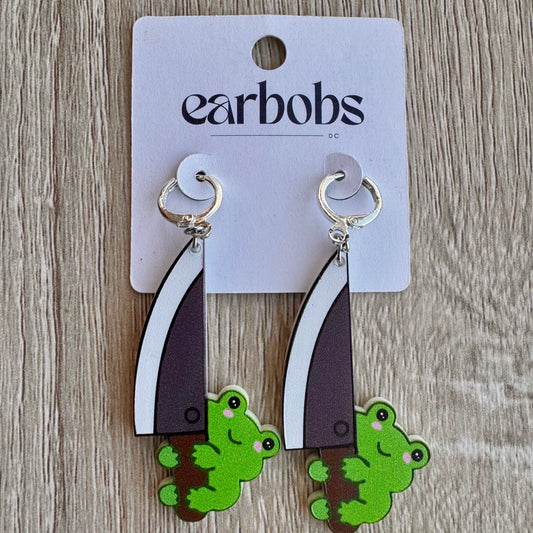 Croak and Dagger Frog EarBobs