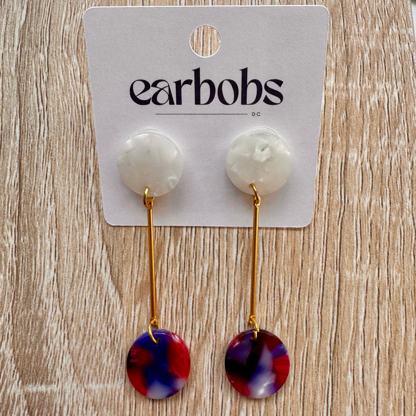 Geometric Dangle Stud EarBobs